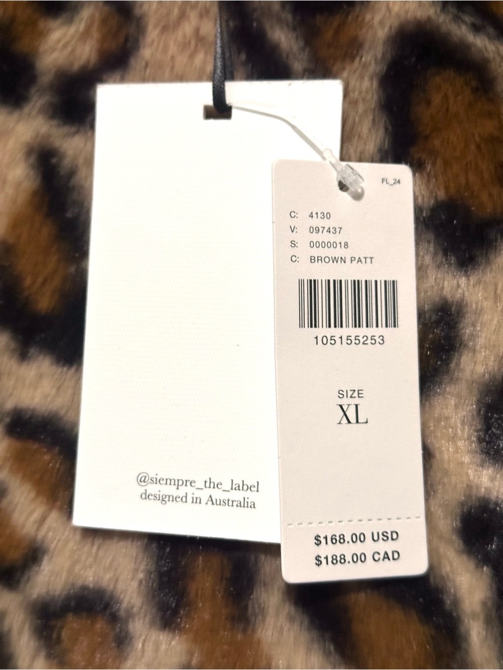 Anthropologie Siempre Sleeveless Printed Faux Fur Mini Dress XL - Picture 8 of 8